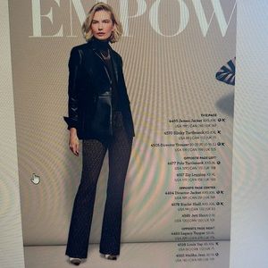 CAbi Fall 2023 “James Jacket” Vegan Leather NEVER WORN! Size medium.